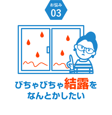 びちゃびちゃ結露を何とかしたい