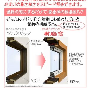 最新の窓にするだけで家全体の快適性アップ