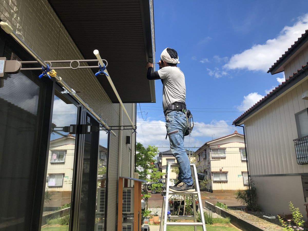 シェードで効果の高い遮熱を！ in 長岡市の施工事例