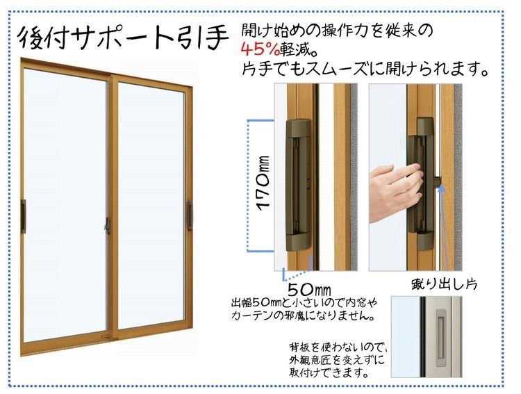 後付サポート引手