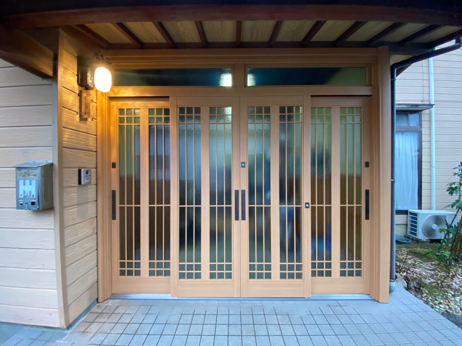 加茂市　玄関引戸交換～ディンプルキーで防犯も安心の施工事例
