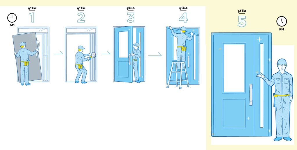 玄関ドア交換の費用を抑えるカバー工法