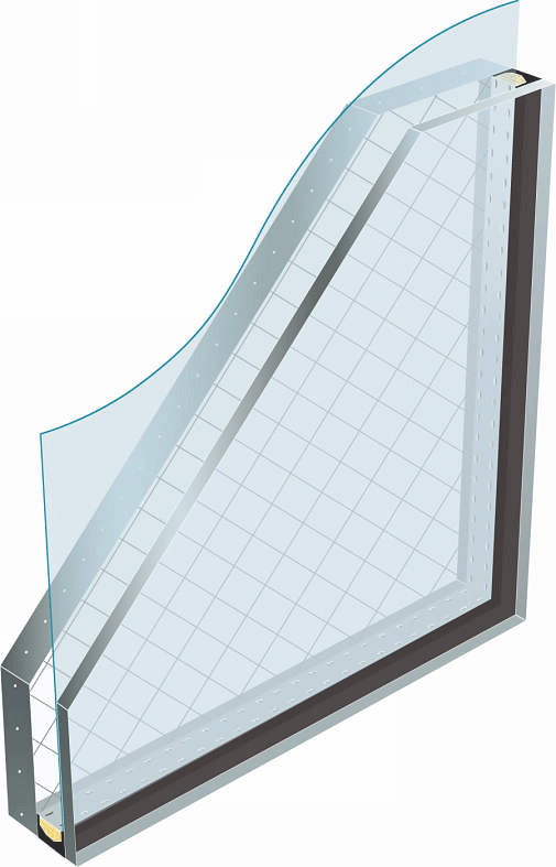 網入り複層ガラス