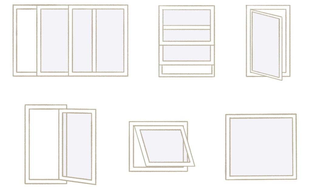 内窓に採用できる開き方タイプの種類