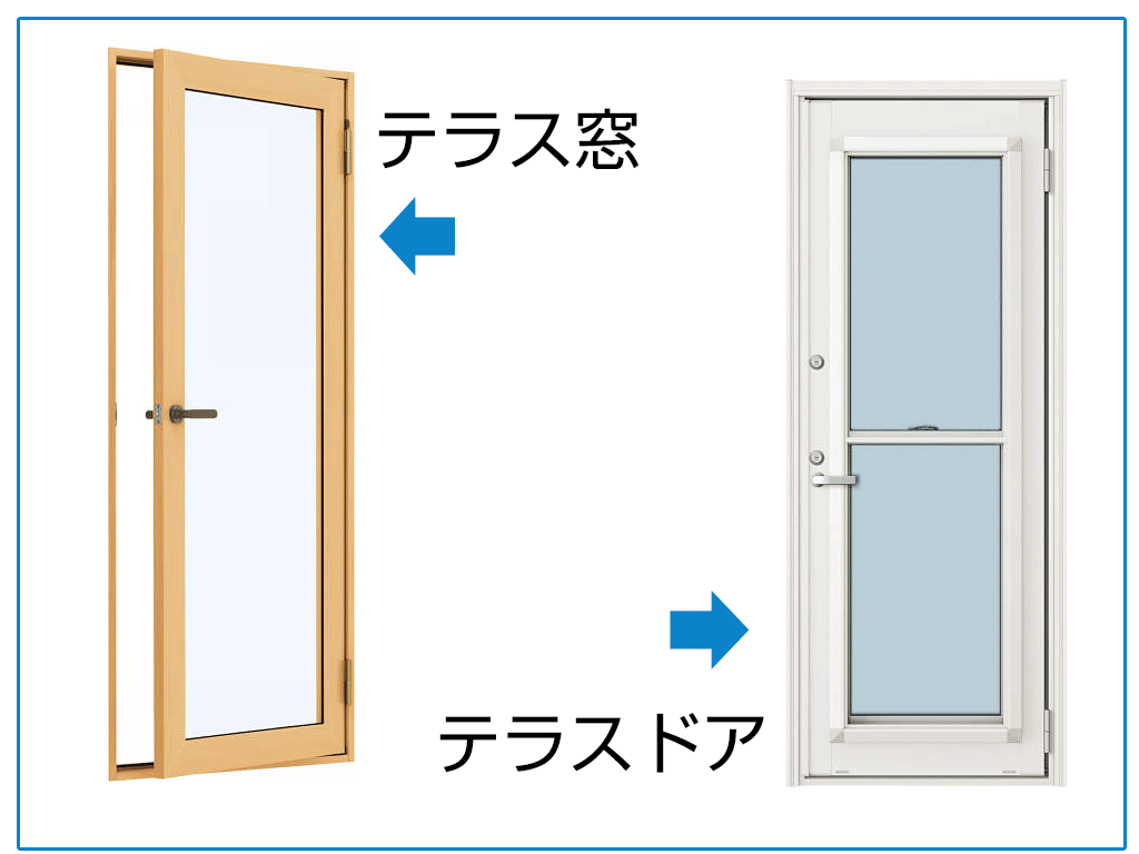 テラスドアとテラス窓の違い