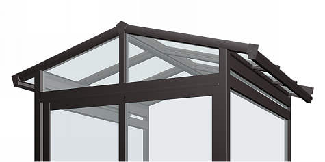 風除室の合掌屋根