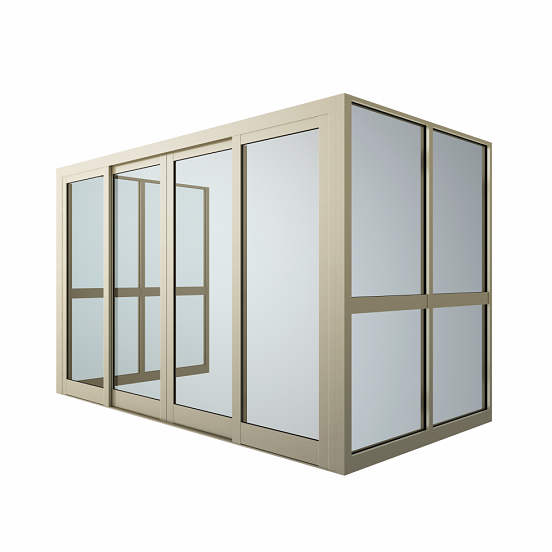 コの字型風除室