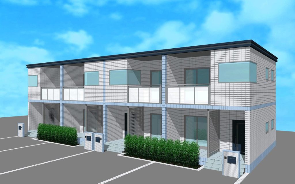 大規模修繕できれいになったアパート