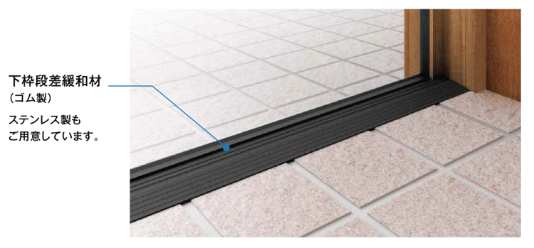 土間の段差を解消するオプション部材