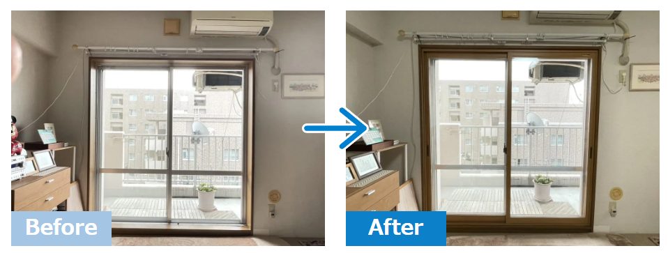 マンションの窓リフォーム内窓設置で二重窓にした施工事例